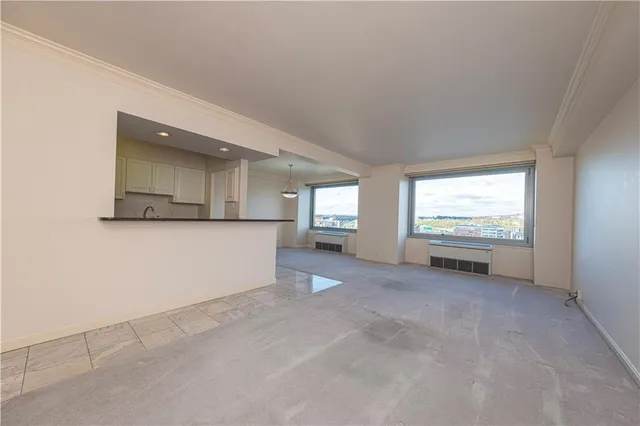 a view of a room with window