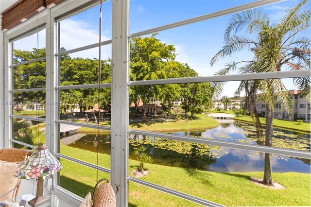 a view of a building from a window