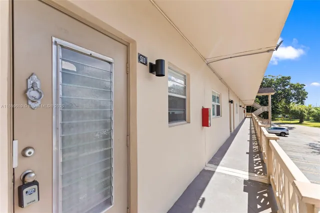 a front view of a building