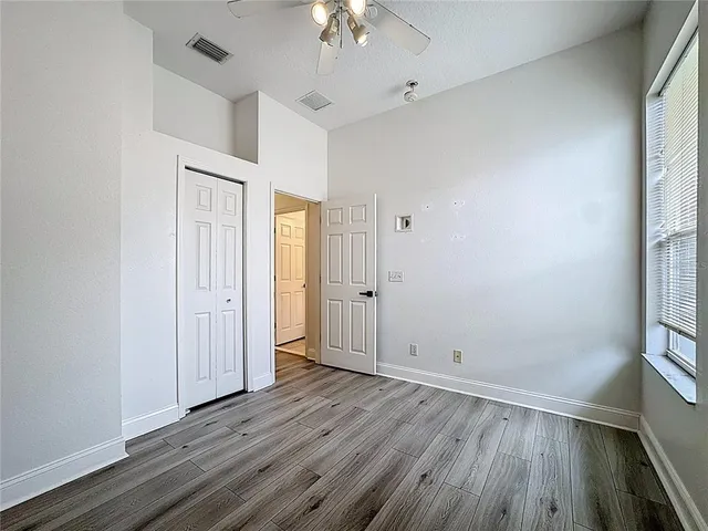 a view of a park with slide