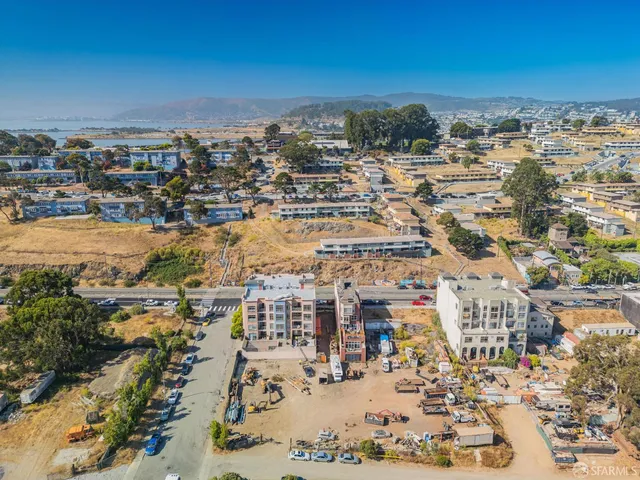 an aerial view of multiple house