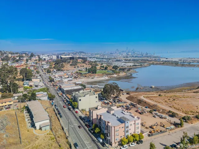 an aerial view of a city