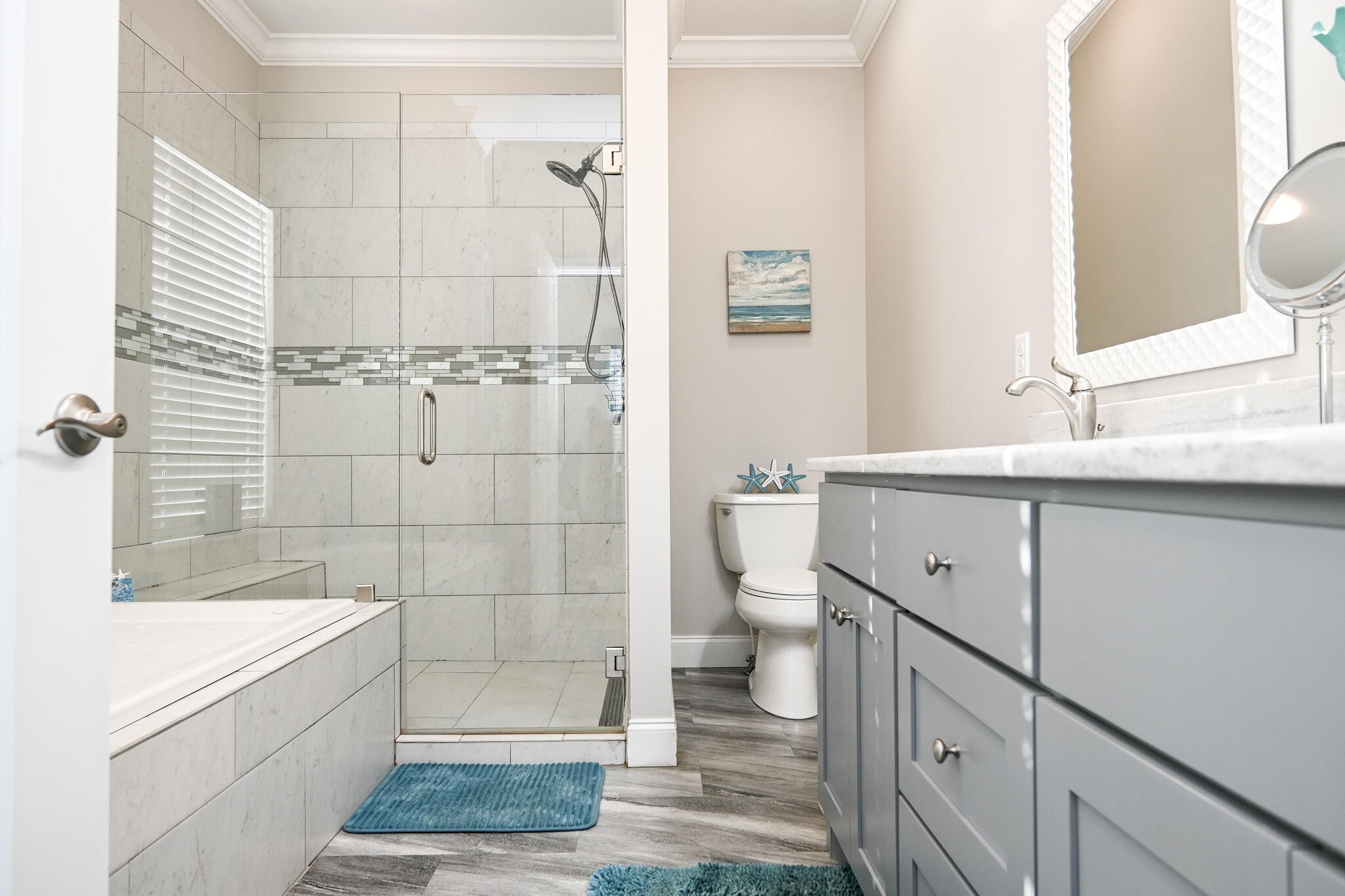 276 Mason Road McDonald, TN 37353 - Photo 31 of 67 a bathroom with a granite countertop sink a toilet and shower