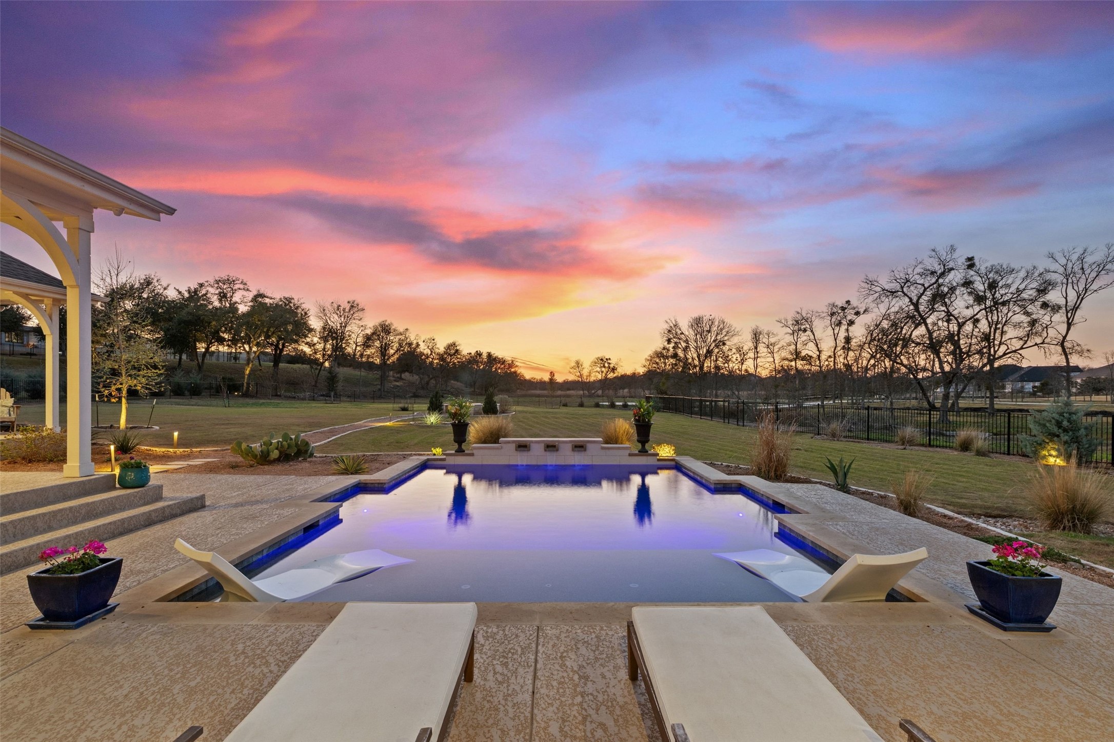 105 Deer Valley Road Georgetown, TX 78628 - Photo 36 of 40 View of resort-style custom gunite heated swimming pool with patio surround and a fenced backyard