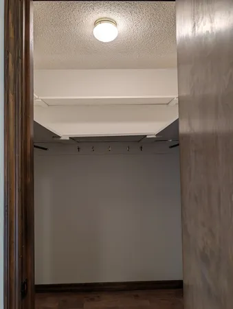 a close view of closet