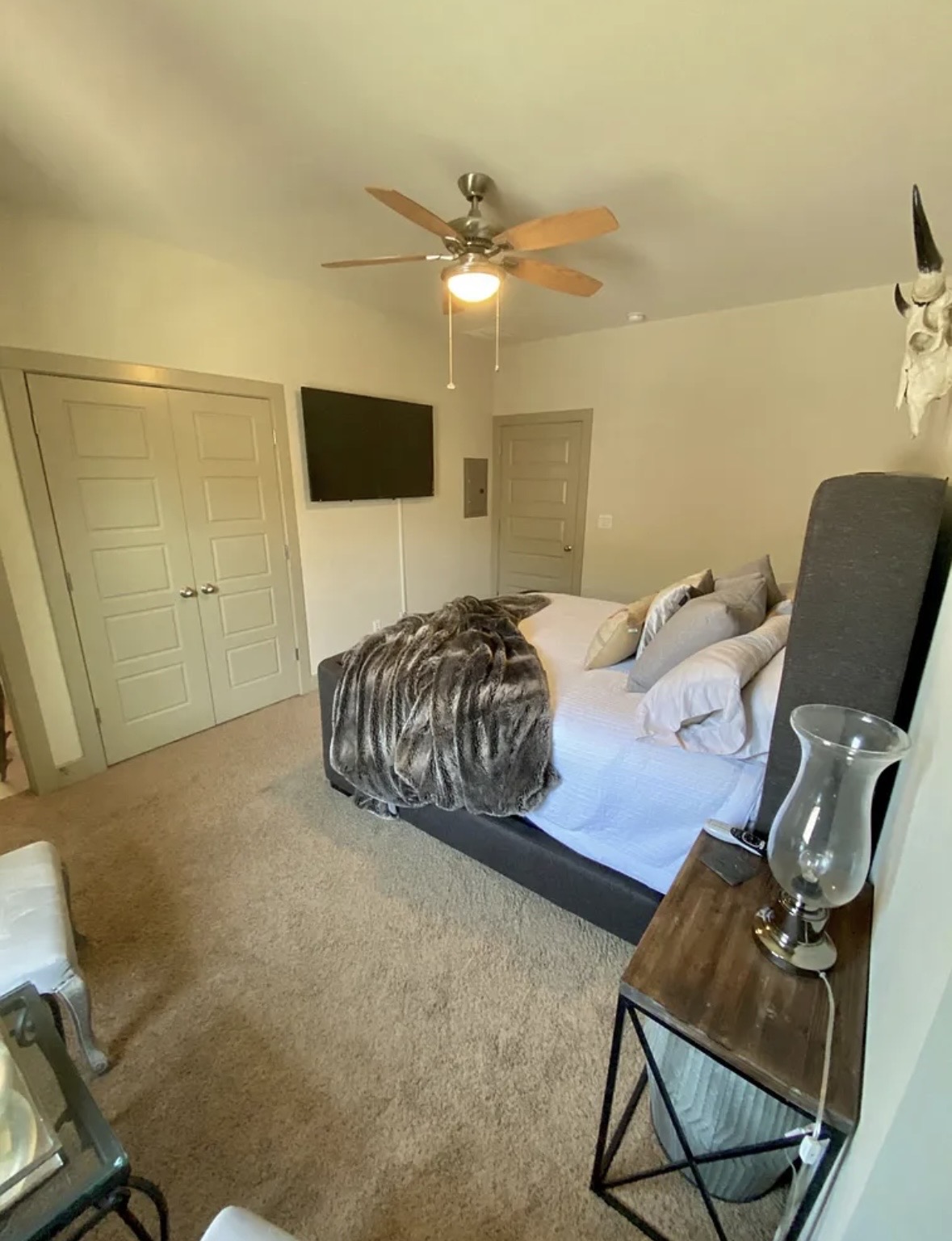 903 Cardinal Lane, Unit A Austin, TX 78704 - Photo 11 of 23 Carpeted bedroom with a closet and ceiling fan