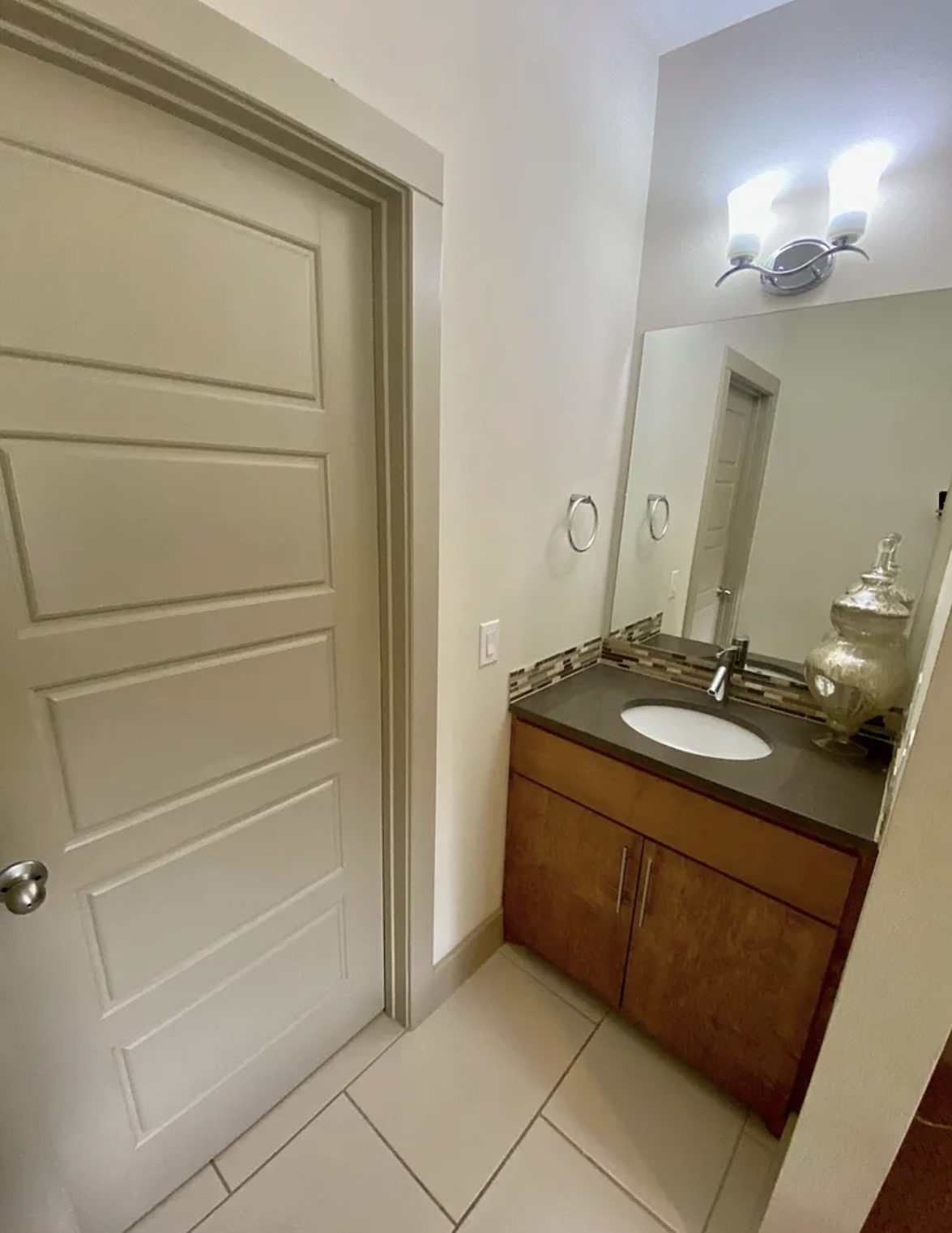 903 Cardinal Lane, Unit A Austin, TX 78704 - Photo 16 of 23 Bathroom with vanity and light tile patterned flooring