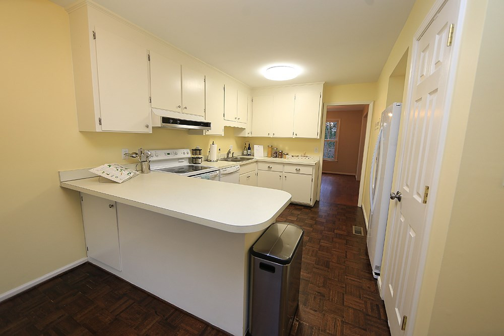 2810 Wycliff Road Raleigh, NC 27607 - Photo 5 of 15 Lots of Room in this Kitchen to Prepare those Special Meals. Great Cabinet Space and Counters Tops. Kenmore Elite Side by Side Kitchen Refrigerator with Dispenser Conveys ! Kitchen