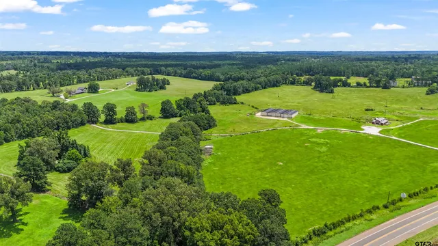 a view of a lush green field