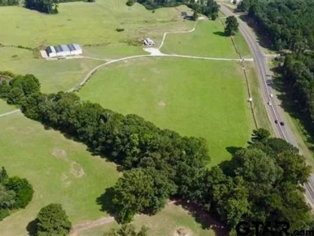 a view of a green yard