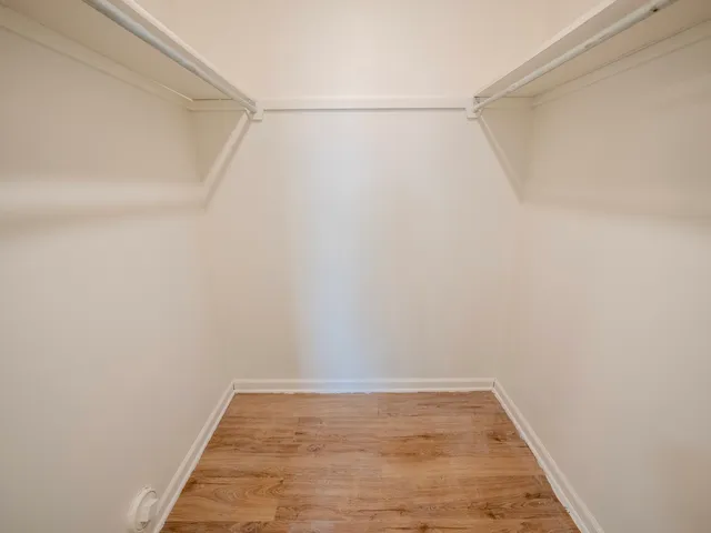 a view of a room with empty racks