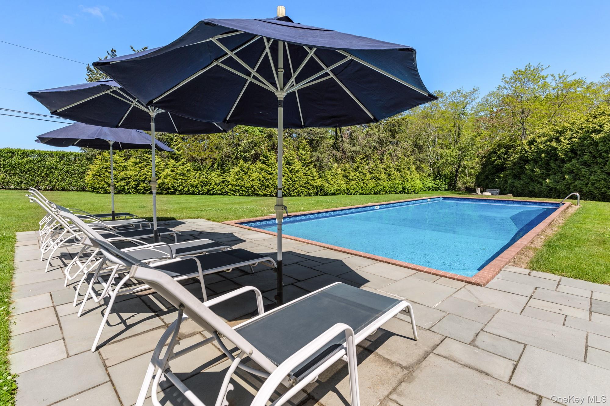 5 Lower 7 Ponds Road Water Mill, NY 11976 - Photo 32 of 35 Swimming pool with a patio and a yard