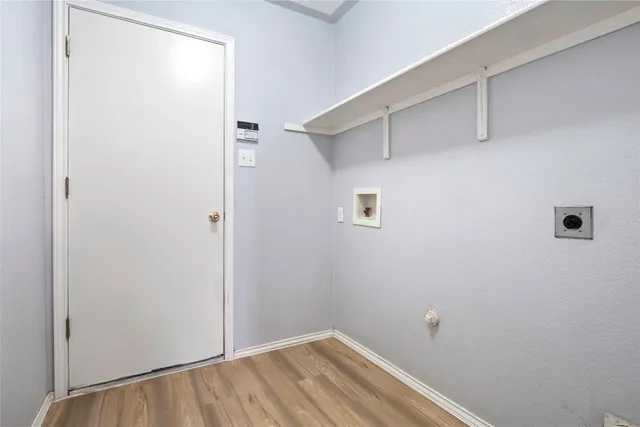 a view of small space with racks on the wall