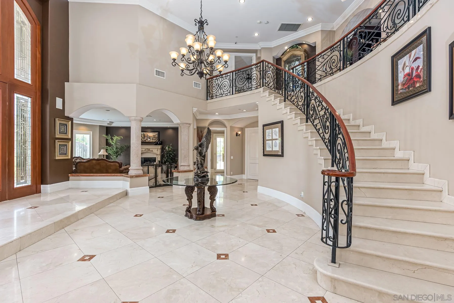 2871 Gate 3 Place Chula Vista, CA 91914 - Photo 23 of 73 a view of hall way with furniture and chandelier