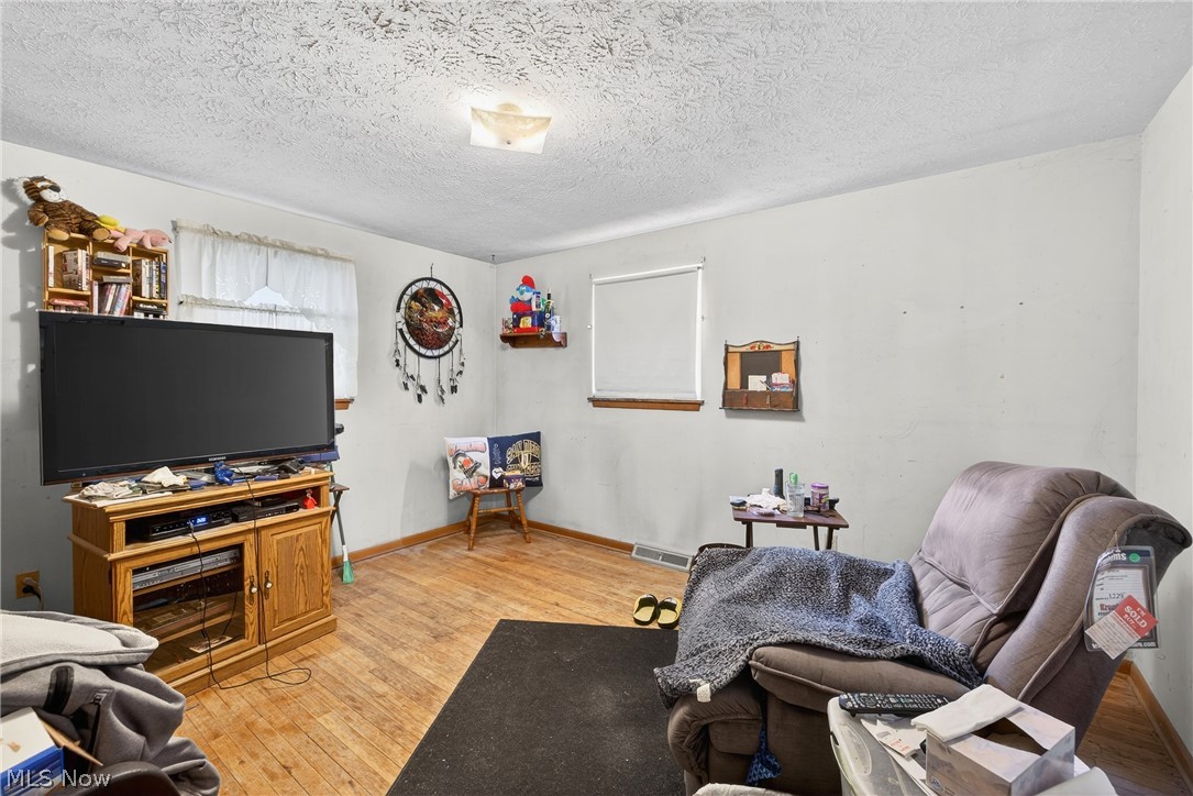 4404 Florida Street Perry, OH 44081 - Photo 14 of 24 Living room with light wood-type flooring and a textured ceiling