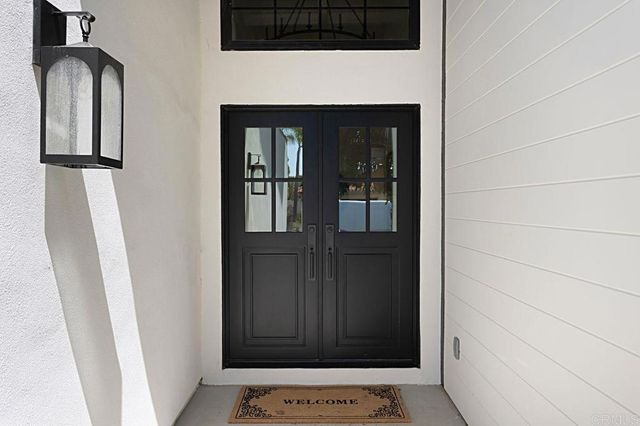 a view of front door of house