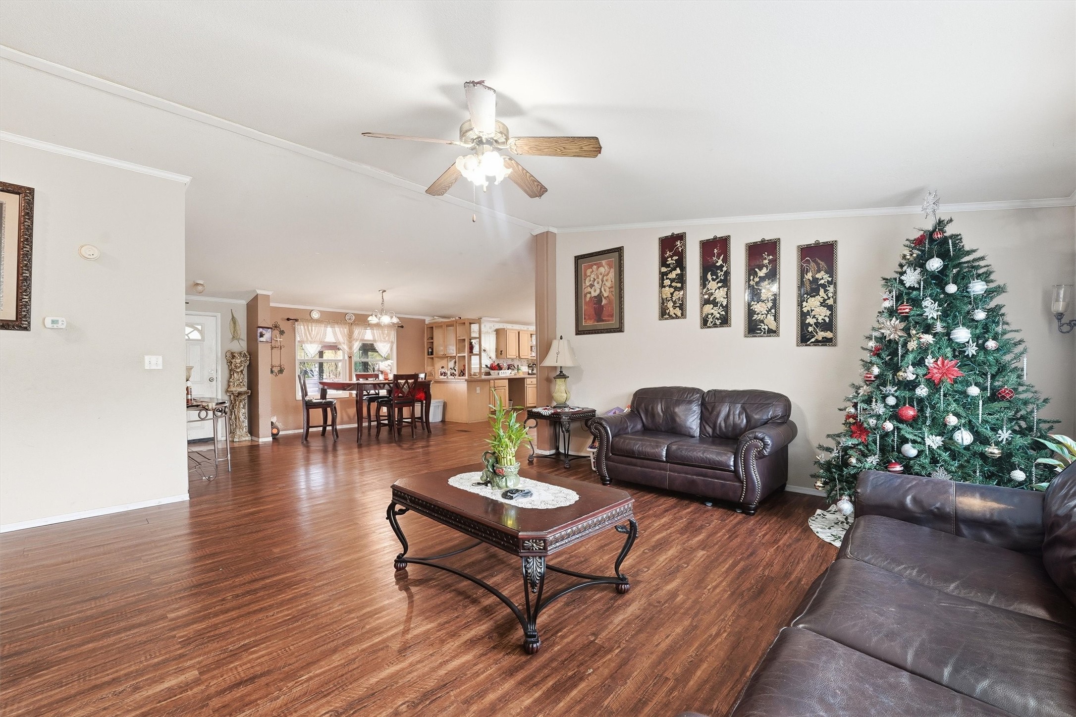 1017 Woodland Street Channelview, TX 77530 - Photo 5 of 25 a living room with furniture and a christmas tree