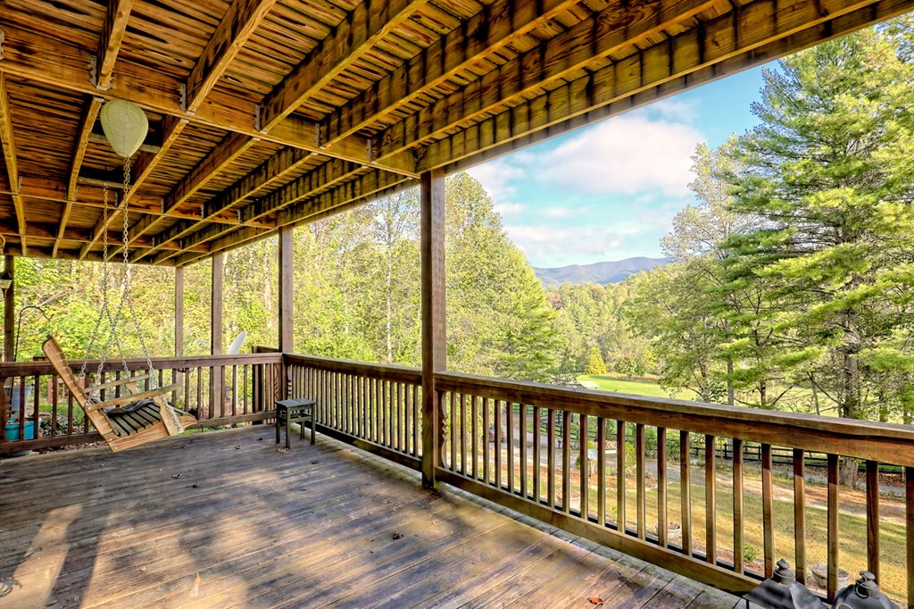 206 Peckerwood Road Hayesville, NC 28904 - Photo 48 of 75 Deck on the terrace level, Everyone has their own space!
