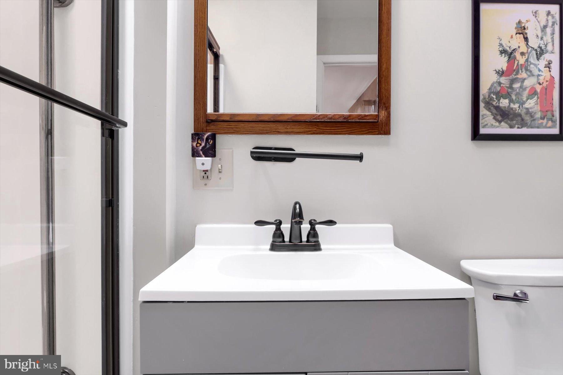1105 Red Hill Road Port Trevorton, PA 17864 - Photo 37 of 71 a bathroom with a sink and a mirror