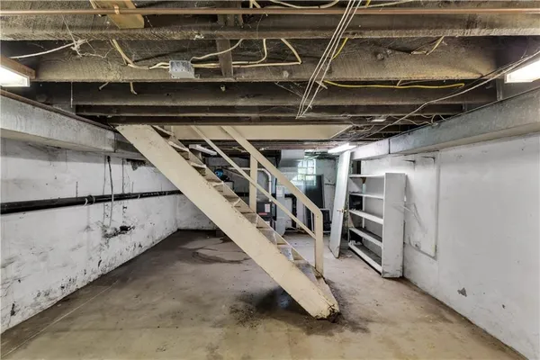 a view of storage and utility room