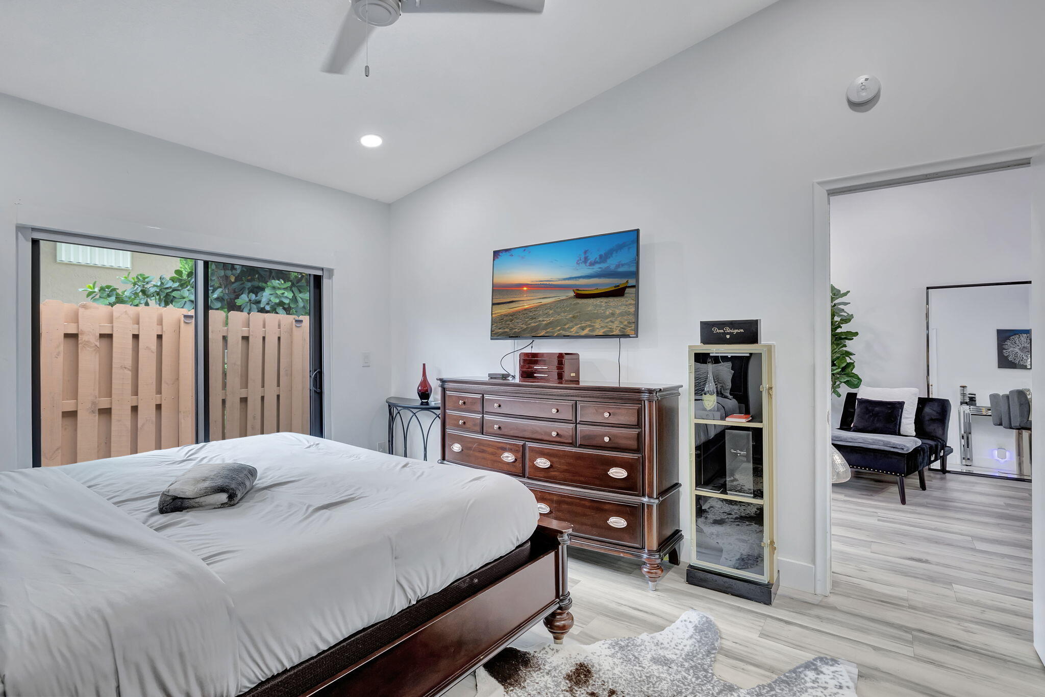 2320 Northwest 37th Avenue, Unit D29 Coconut Creek, FL 33066 - Photo 16 of 27 a bedroom with a bed and a flat screen tv