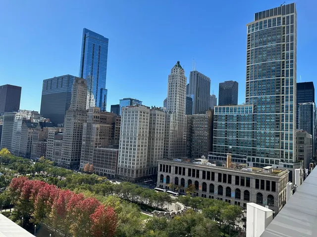 a view of a building with a outdoor space