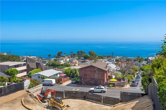 a view of a street with houses