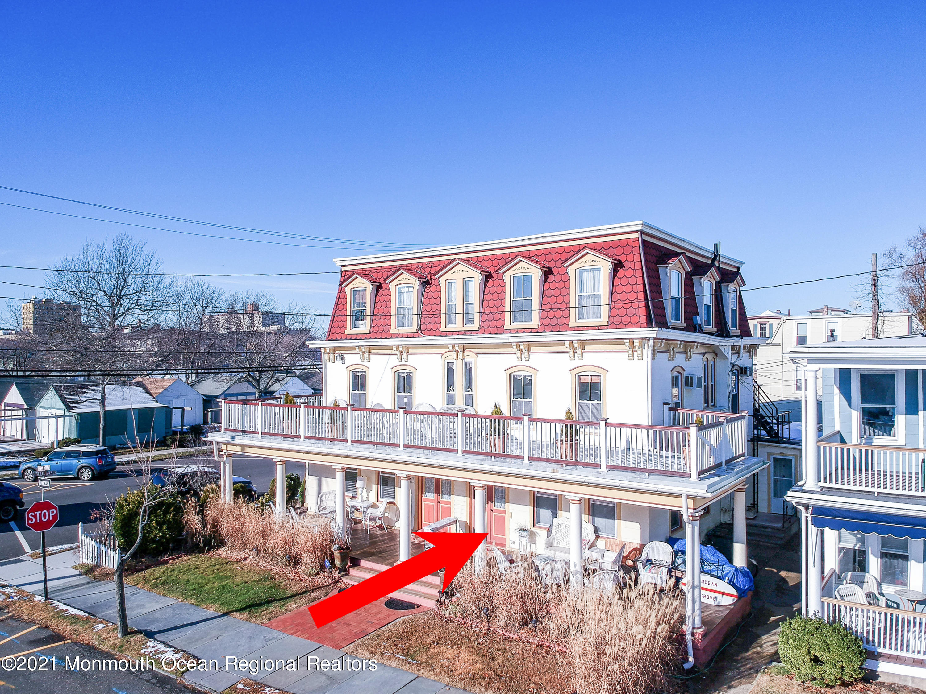 35 Ocean Pathway, Unit 1 Ocean Grove, NJ 07756 - Photo 2 of 14 a front view of a building with street