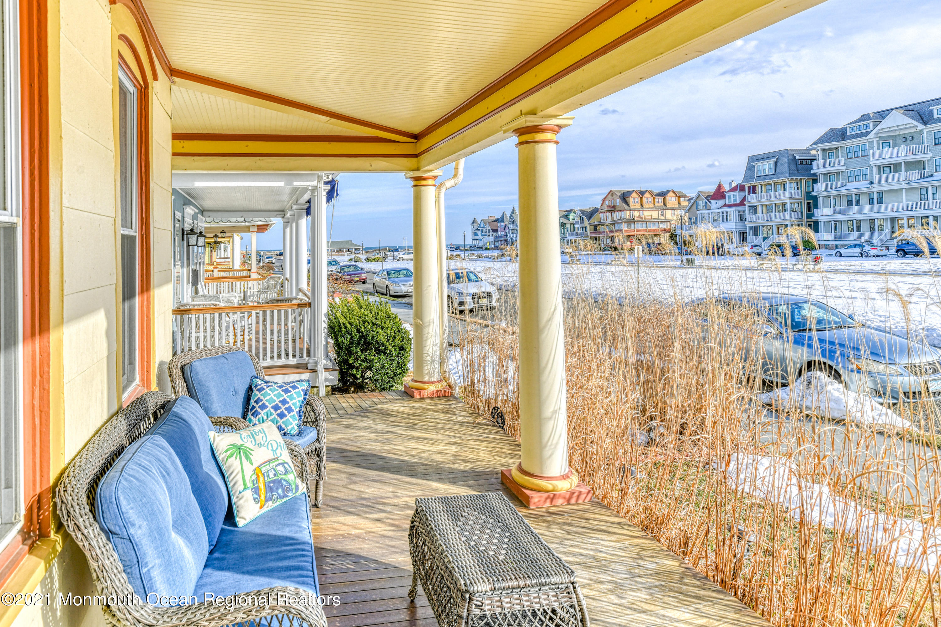 35 Ocean Pathway, Unit 1 Ocean Grove, NJ 07756 - Photo 4 of 14 a front view of a house with outdoor seating