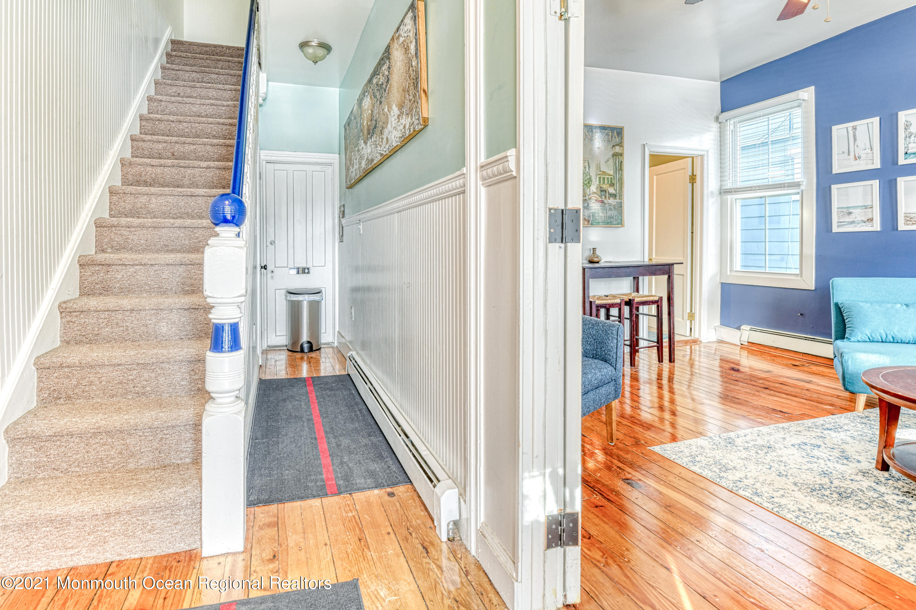 35 Ocean Pathway, Unit 1 Ocean Grove, NJ 07756 - Photo 5 of 14 a view of entryway and hall with wooden floor