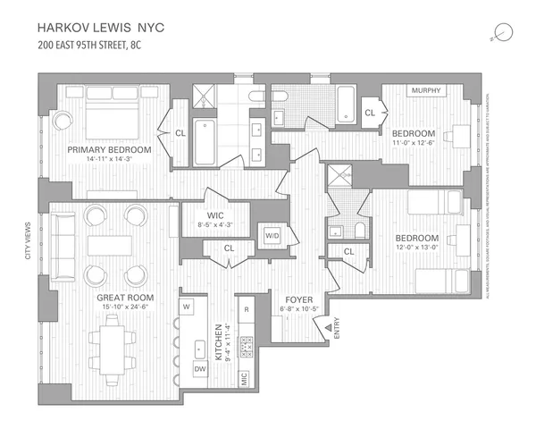 $3,790,000 | 200 East 95th Street, Unit 8C | Upper East Side