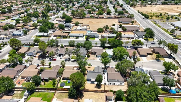 an aerial view of a city