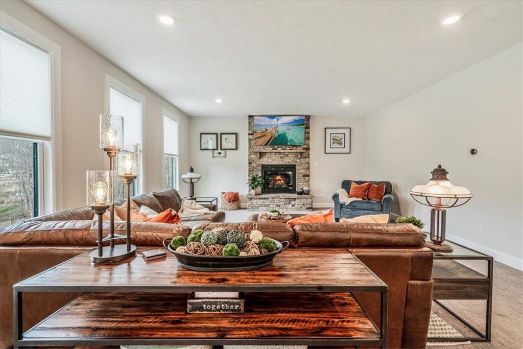 348 Juniper Way Canonsburg, PA 15317 - Photo 8 of 25 a living room with furniture and a fireplace