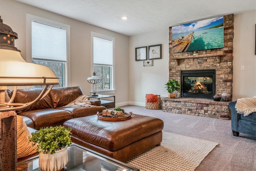 348 Juniper Way Canonsburg, PA 15317 - Photo 10 of 25 a living room with furniture and a fireplace
