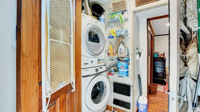 a view of a pathway with a potted plants