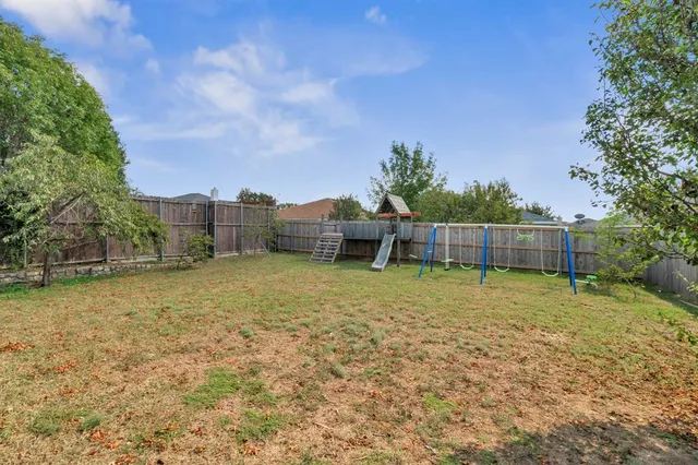 a backyard of a house