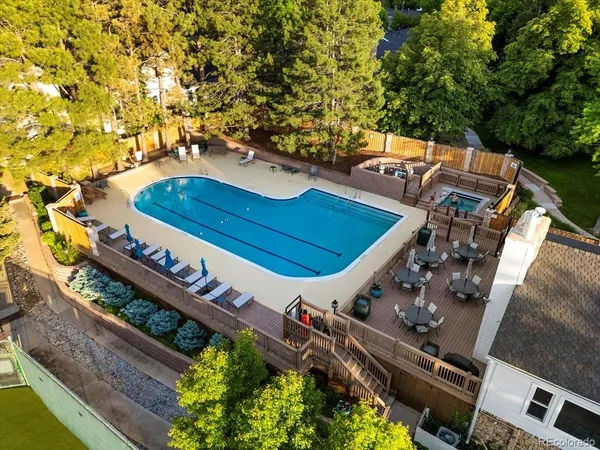 a view of an outdoor space yard pool patio and outdoor seating