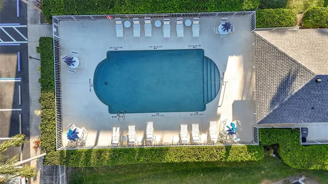 a view of roof deck with patio