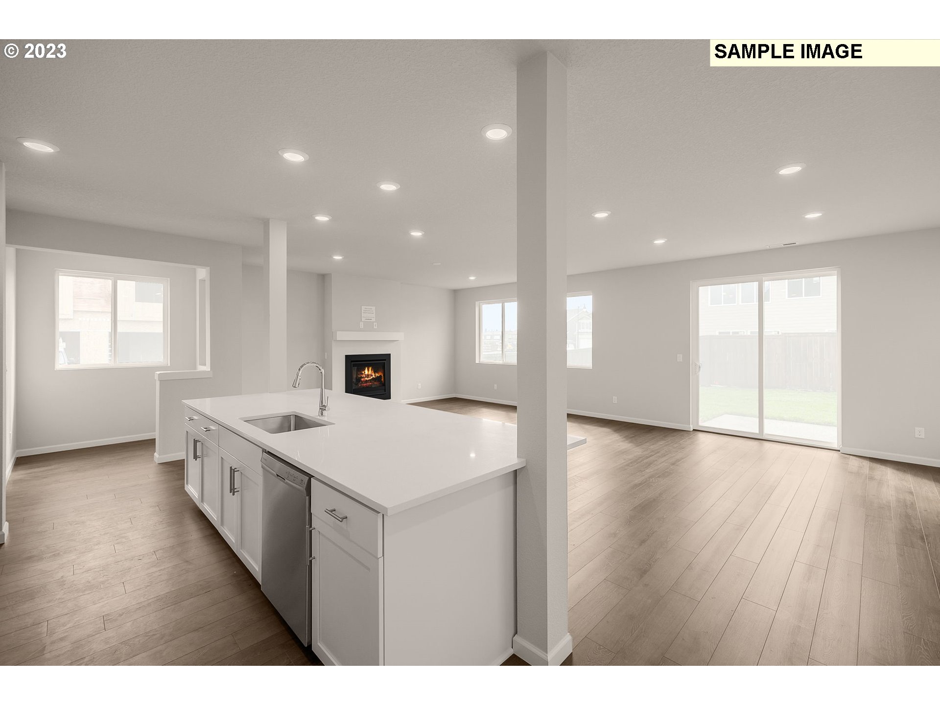 1047 Clemson Street Gervais, OR 97026 - Photo 10 of 38 a view of a kitchen with a sink and a large window
