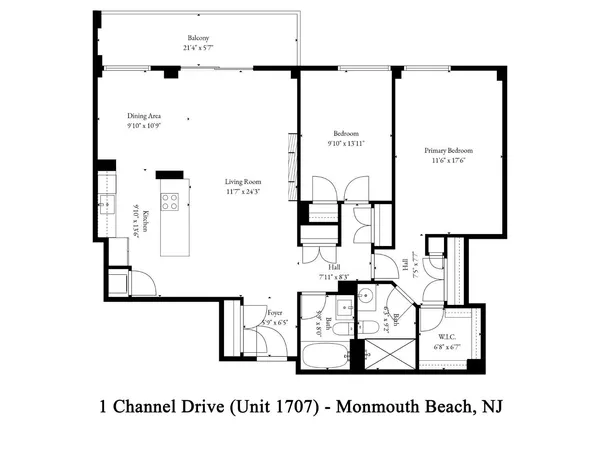 $1,143,100 | 1 Channel Drive, Unit 1707, Monmouth Beach, NJ 07750