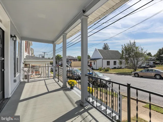 a city view from a balcony