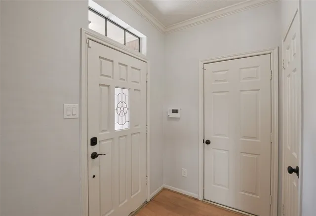 a view of front door with a door