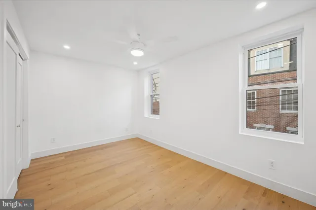 an empty room with a window