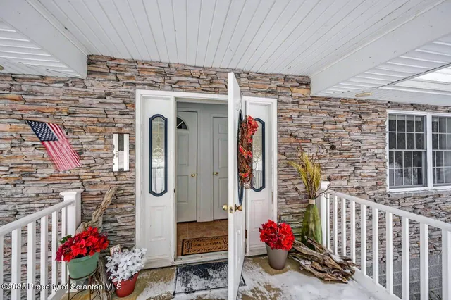 a view of front door of house