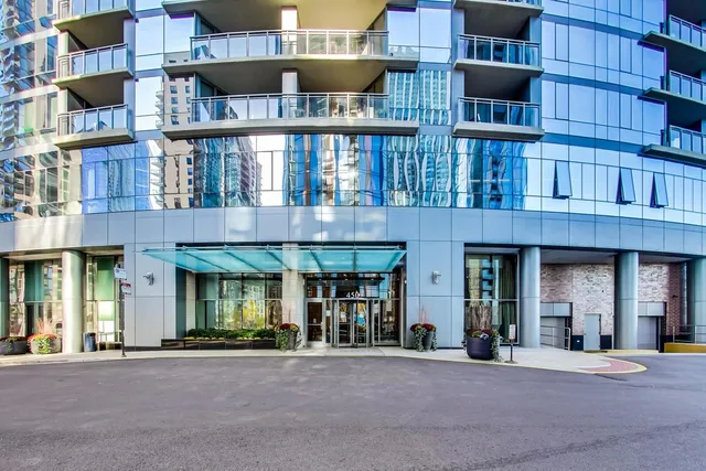 a front view of a building