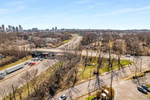 an aerial view of multiple house