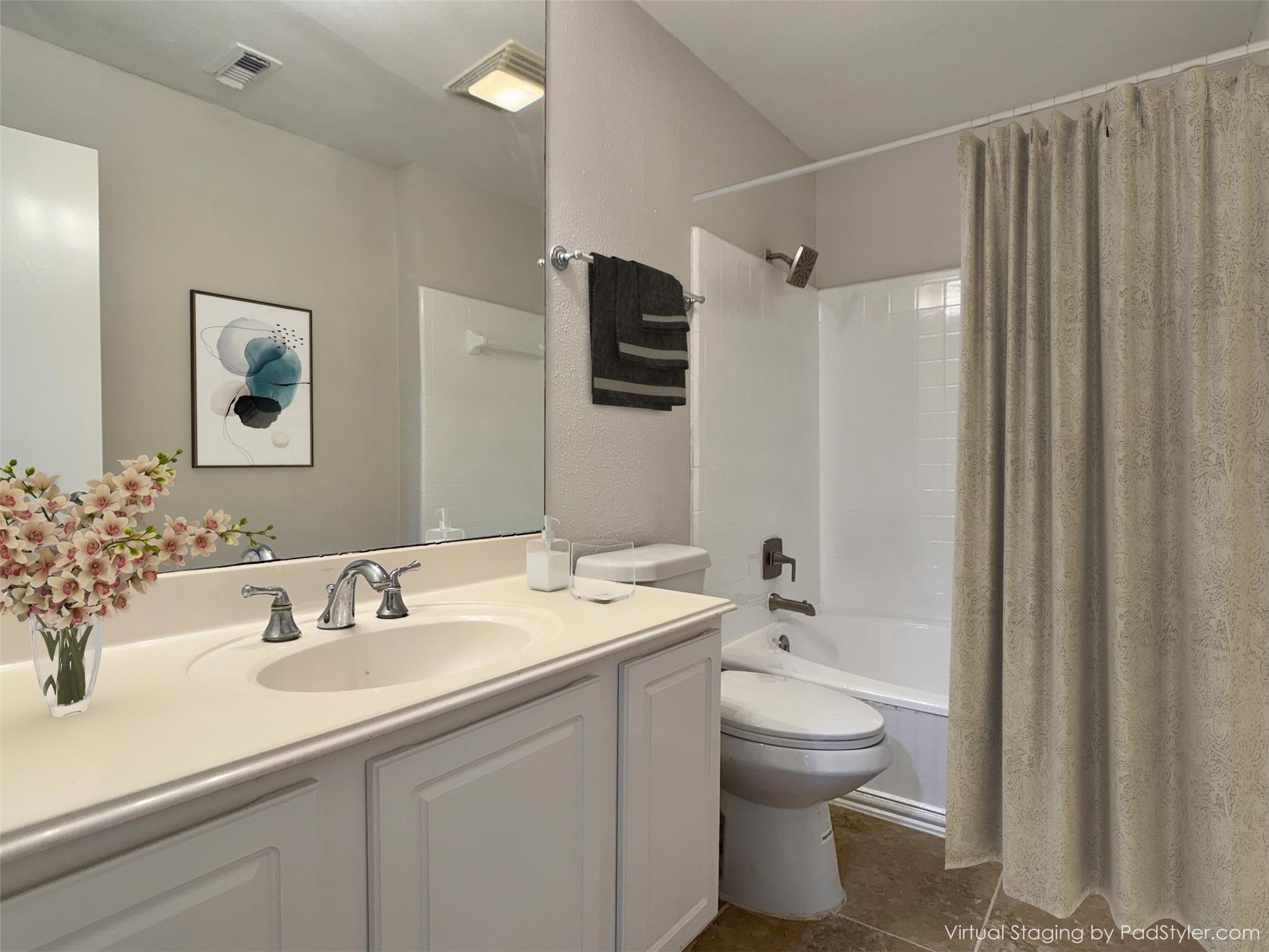 2277 South Kirkwood Road, Unit 404 Houston, TX 77077 - Photo 21 of 39 a bathroom with a sink toilet and shower
