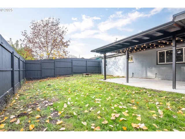 a backyard of a house