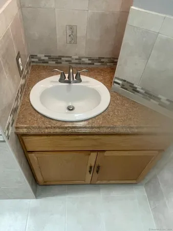 a bathroom with a sink