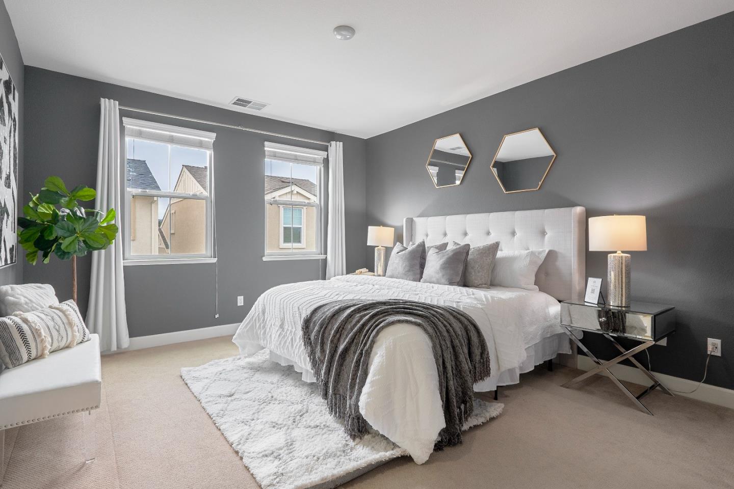 79 Braxton Terrace Campbell, CA 95008 - Photo 15 of 36 a spacious bedroom with a large bed and a couch